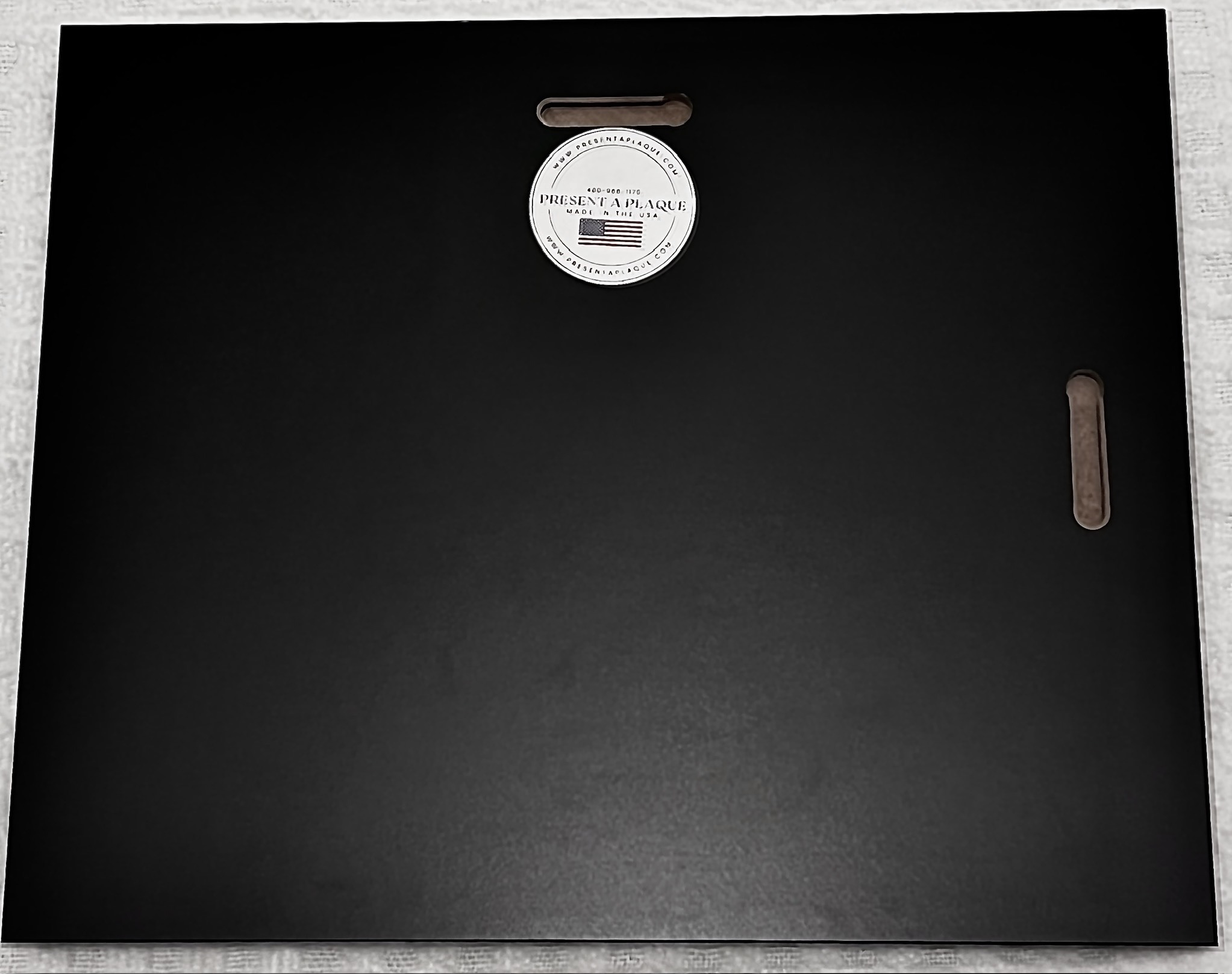 FBSPOCM81 - 8.5 x 11 Black Pocket Plaque - Frosted Non-Glare Acrylic - 10 pcs per case - Image 4