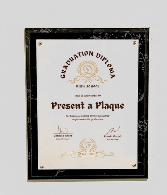 PBM811 - 8.5x11 Black Marble Plaque Kit with Clear Acrylic - 11 pcs per case - Image 4